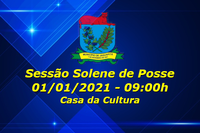 Sessão Solene de Posse 01/01/2021 - 09:00h