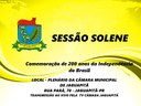 Sessão Solene 05/09/2022 - 19:00h - Comemoração de 200 Anos da Independência do Brasil