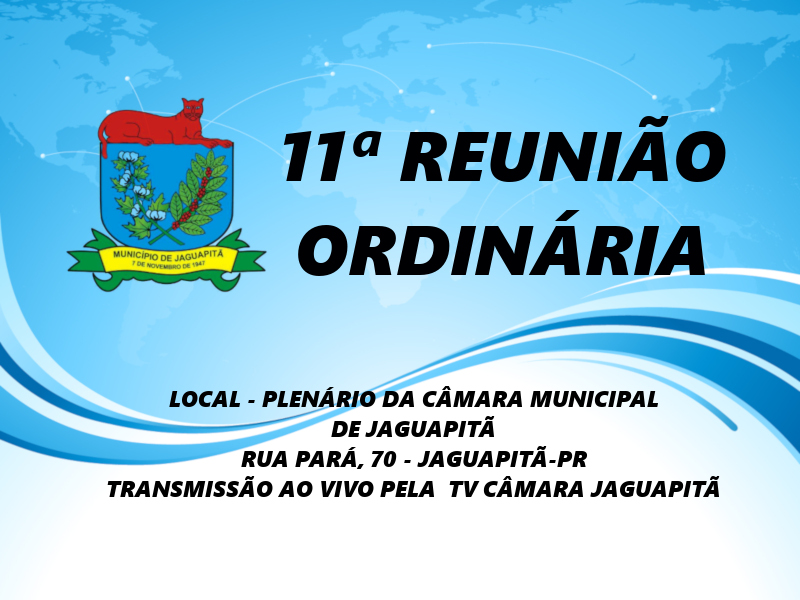 11ª Reunião Ordinária 13/04/2026 - 18:30h